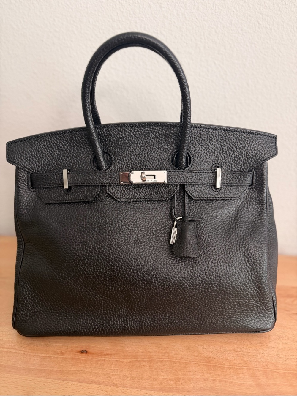 H Birkin 35 black Noir Togo PHW vintage PLK Olsen twin